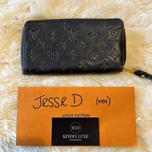 SOLD — LV Louis Vuitton Empreinte Zippy Secret Wallet - Black/Gold